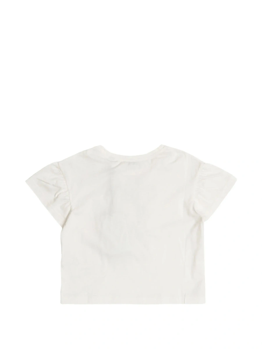 Tricou Burberry Kids alb din bumbac - Img 4