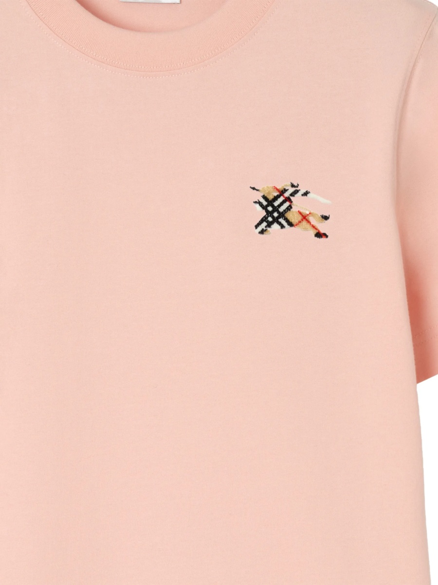 Tricou Burberry roz din bumbac - Img 4
