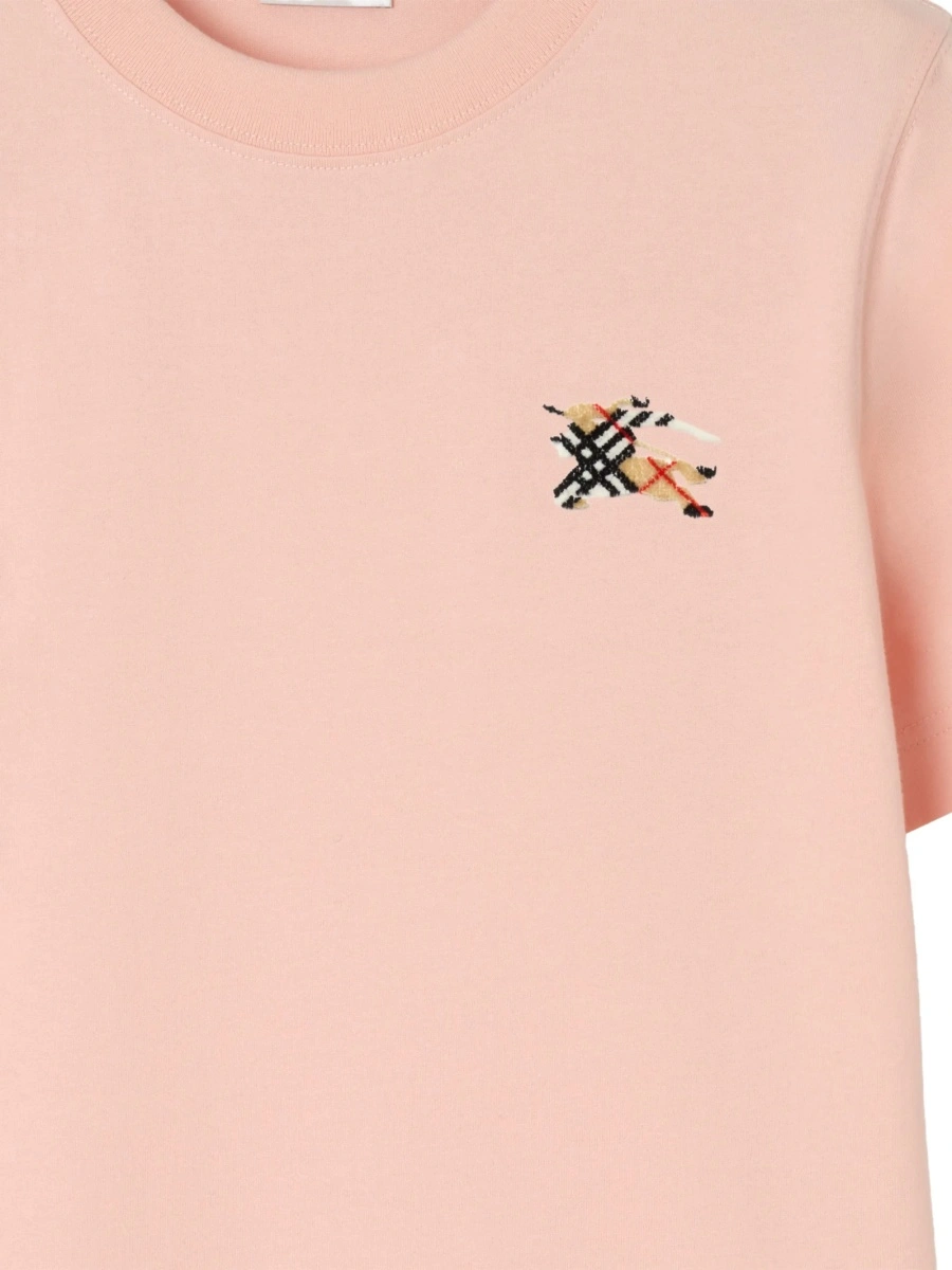 Tricou Burberry roz din bumbac - Img 4