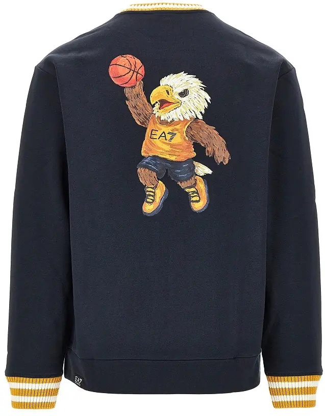 Tricou Cotton sweatshirt with logo print - Img 3