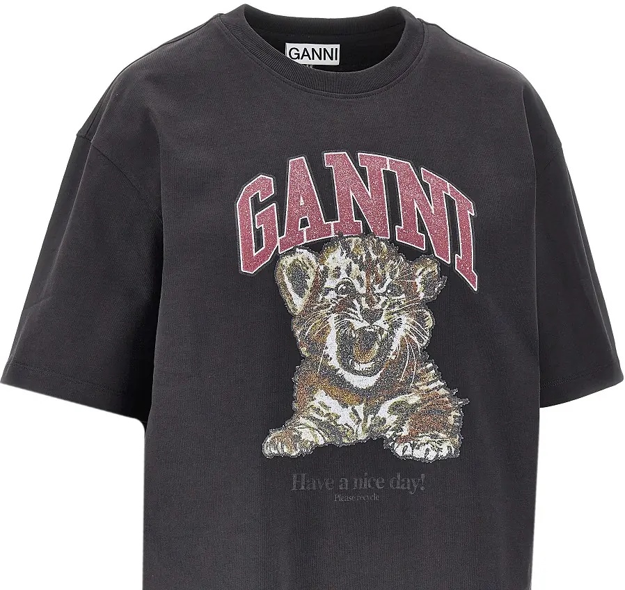 Tricou Cotton T-shirt with 'Tiger' print - Img 2
