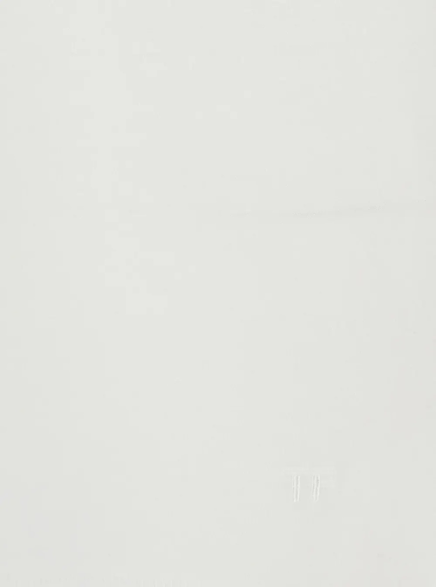 Tricou Crew Neck T-Shirt with Logo Embroidery on the Front in Cotton Blend White Men - Img 3