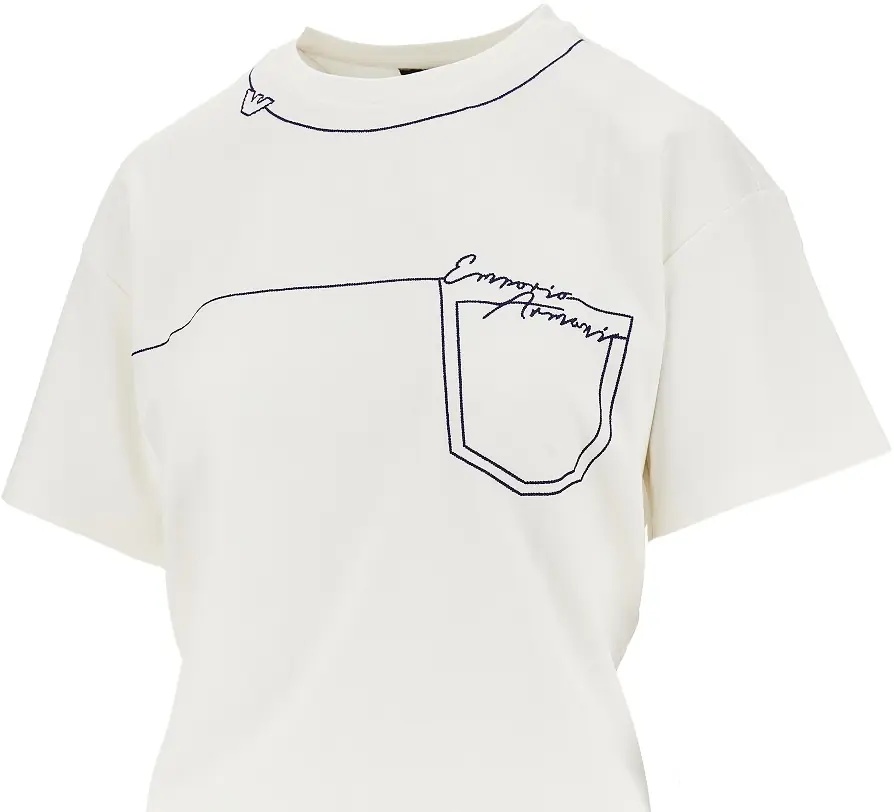 Tricou Embroidered interlock jersey T-shirt - Img 2