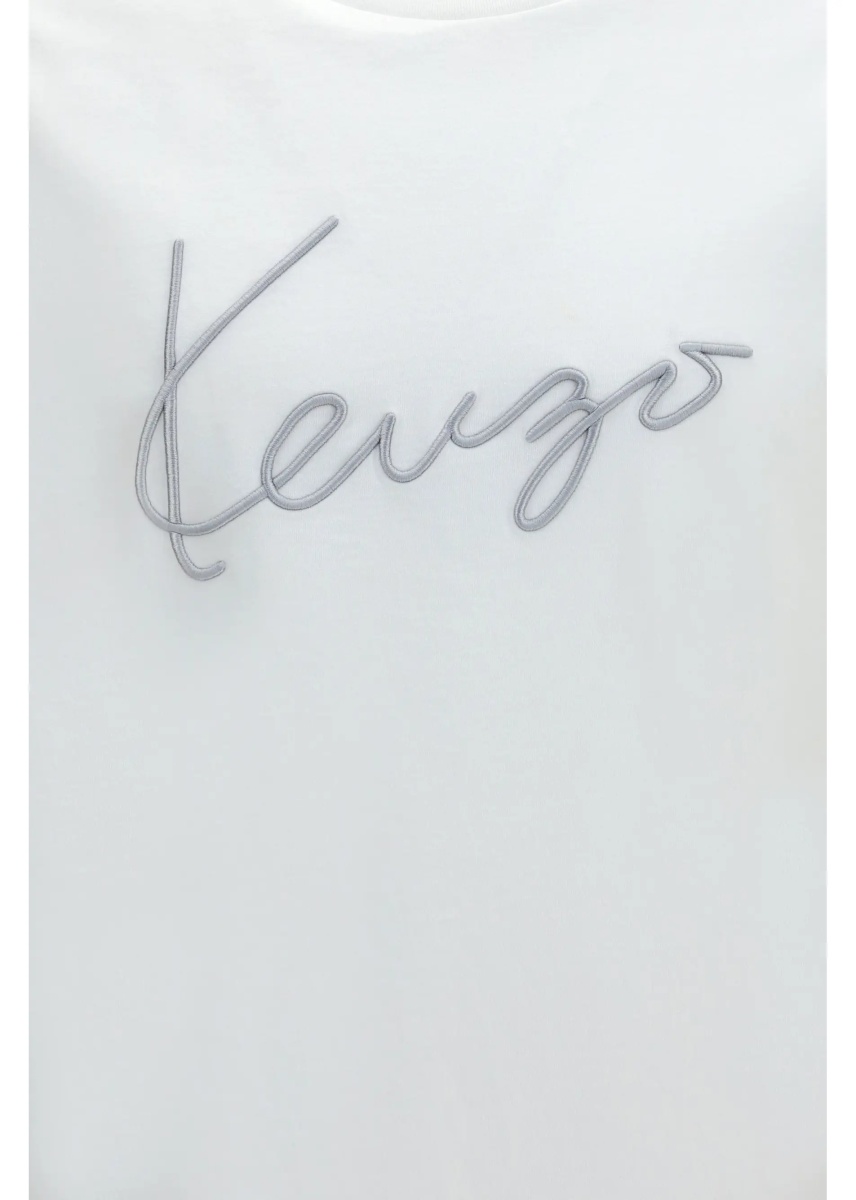 Tricou Embroidered signature cotton T-shirt - Img 3