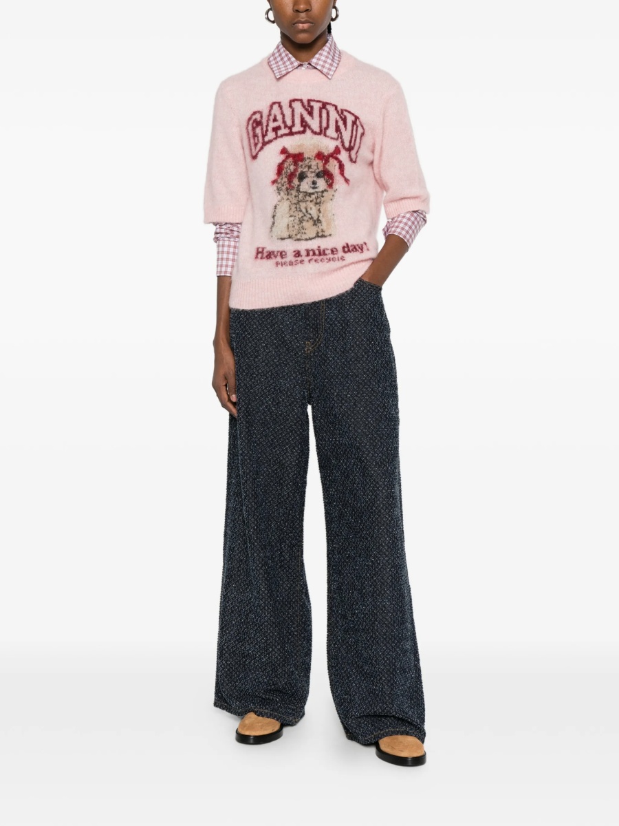 Tricou Ganni roz - Img 2