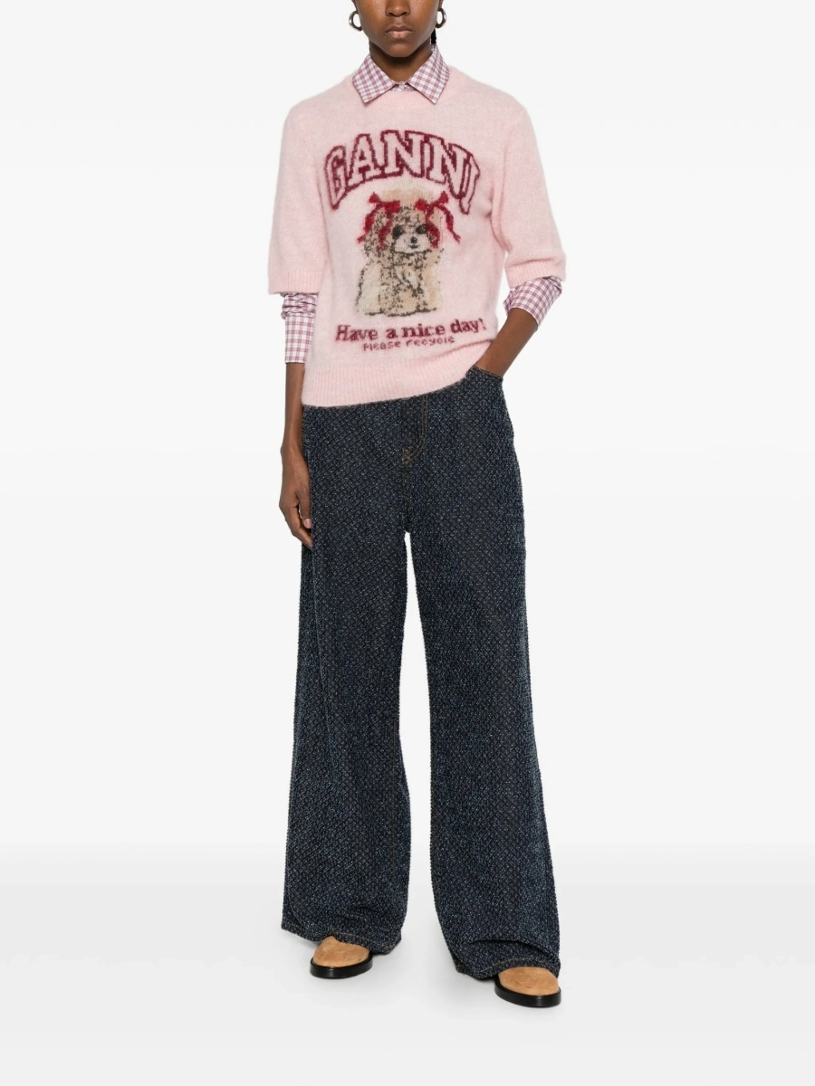 Tricou Ganni roz - Img 2
