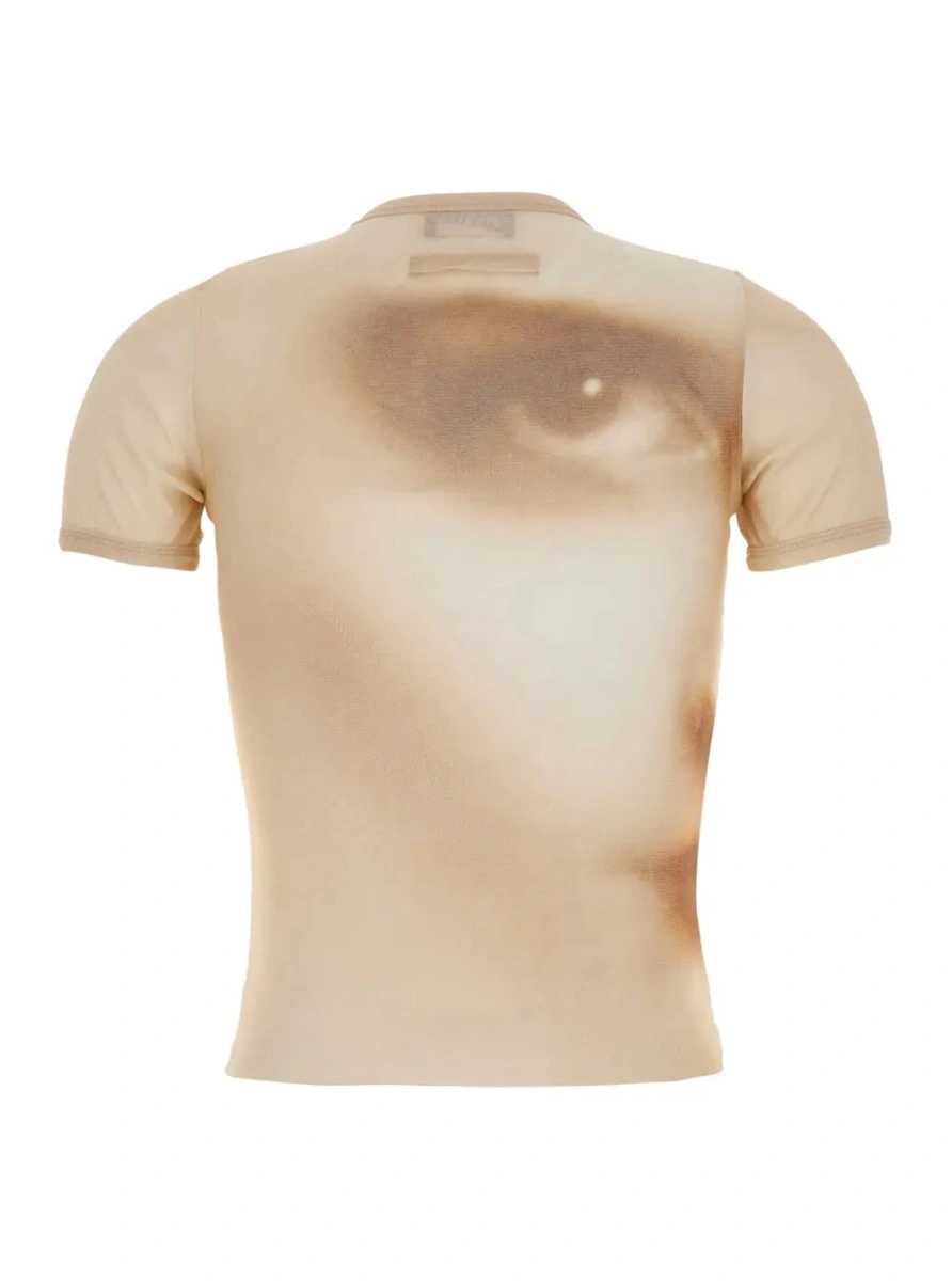 Tricou Jean Paul Gaultier bej 'Face' - Img 2