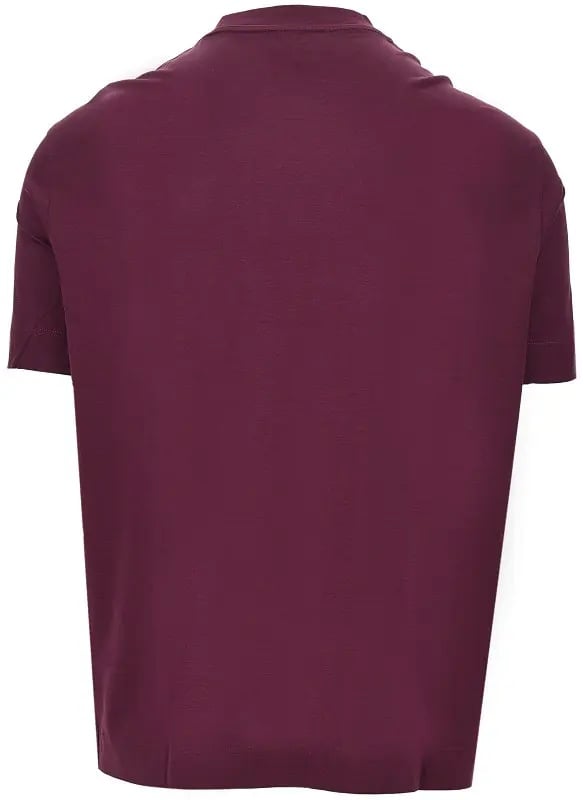Tricou Lyocell and cotton blend T-shirt with logo - Img 3