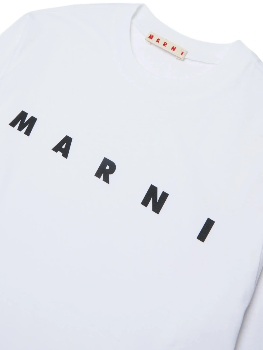 Tricou Marni alb din bumbac - Img 5