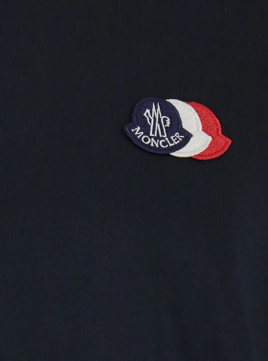 Tricou Moncler albastru din bumbac - Img 3