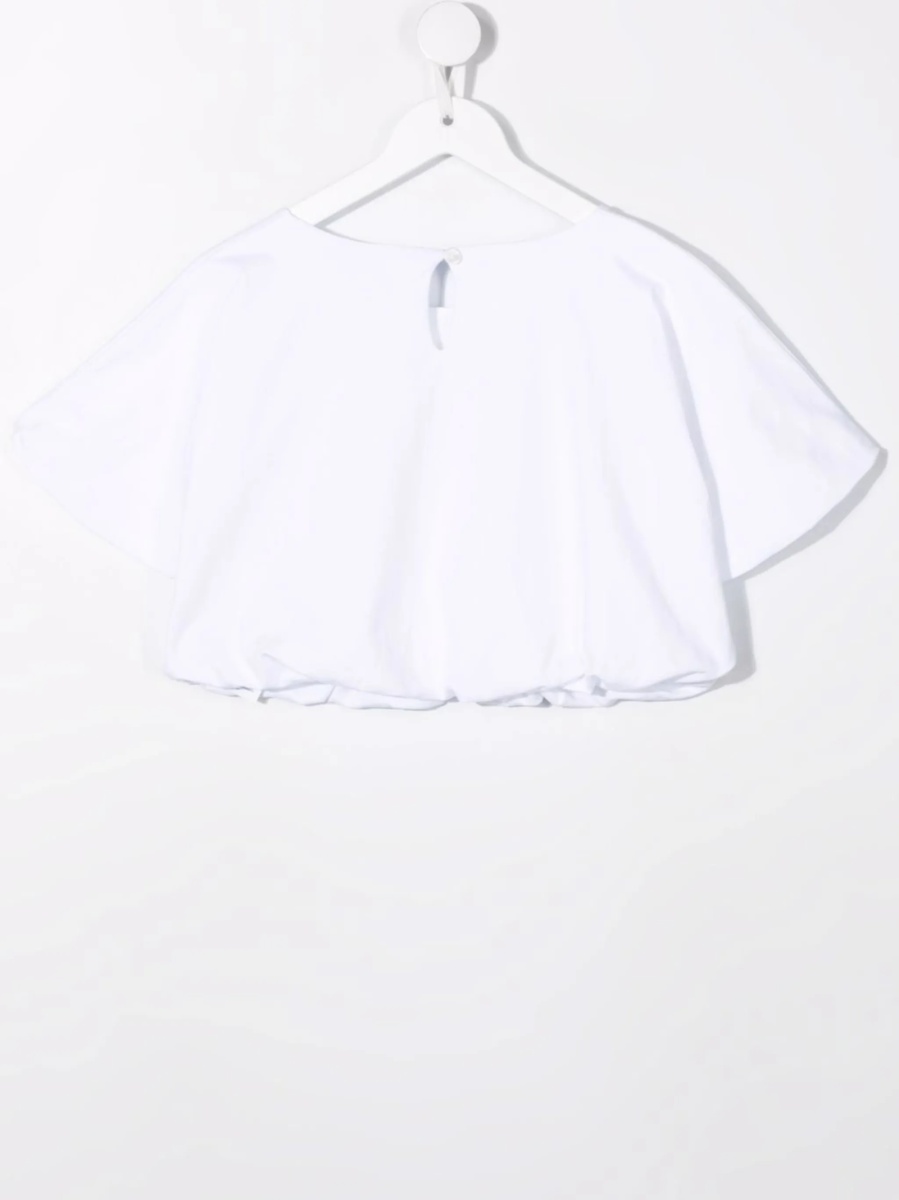Tricou Moschino alb din bumbac si spandex/elastan - Img 2