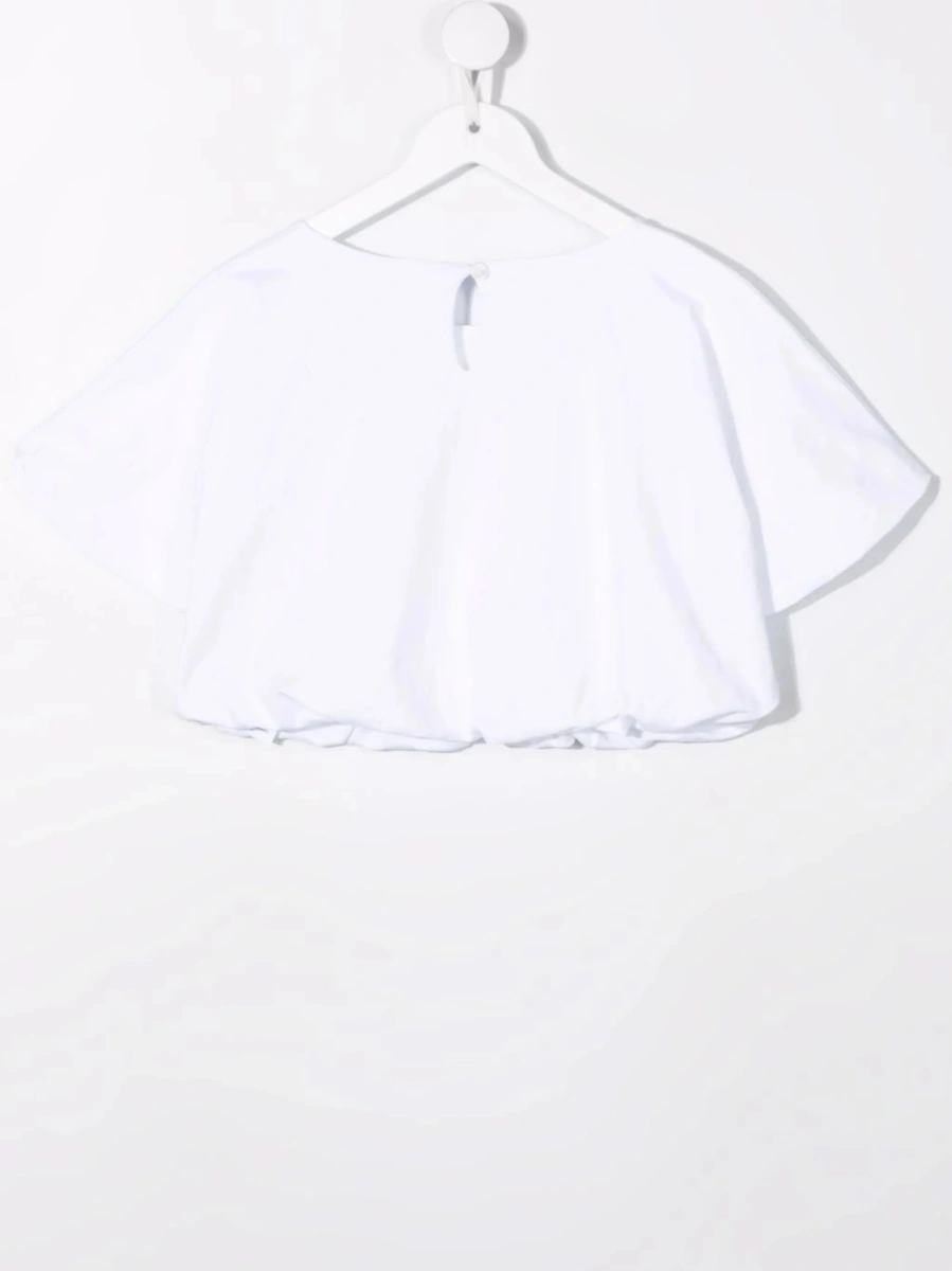 Tricou Moschino alb din bumbac si spandex/elastan - Img 2