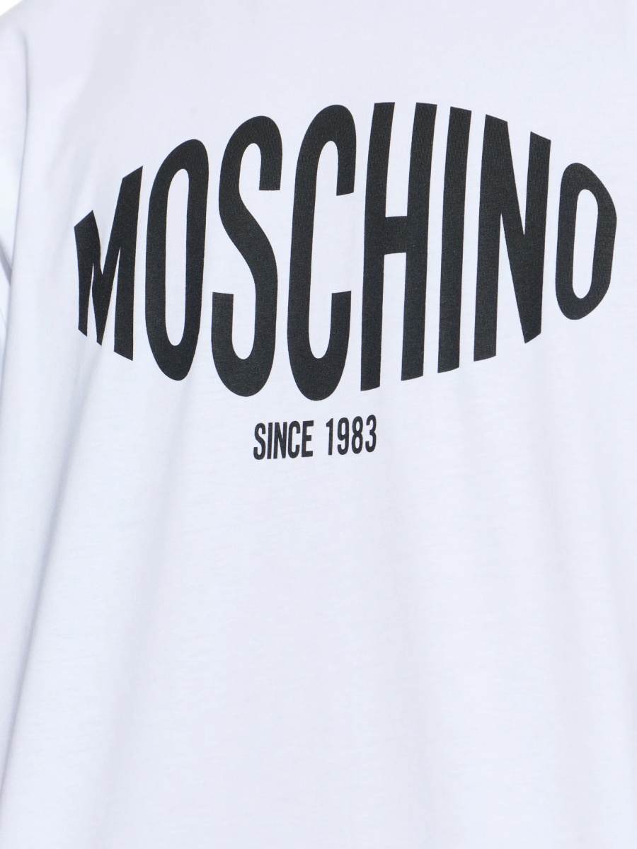 Tricou Moschino alb din bumbac - Img 5