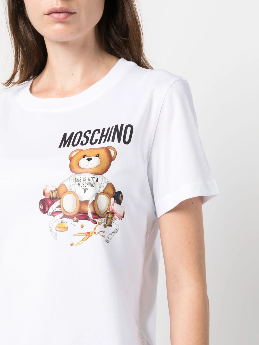 Tricou Moschino alb - Img 5