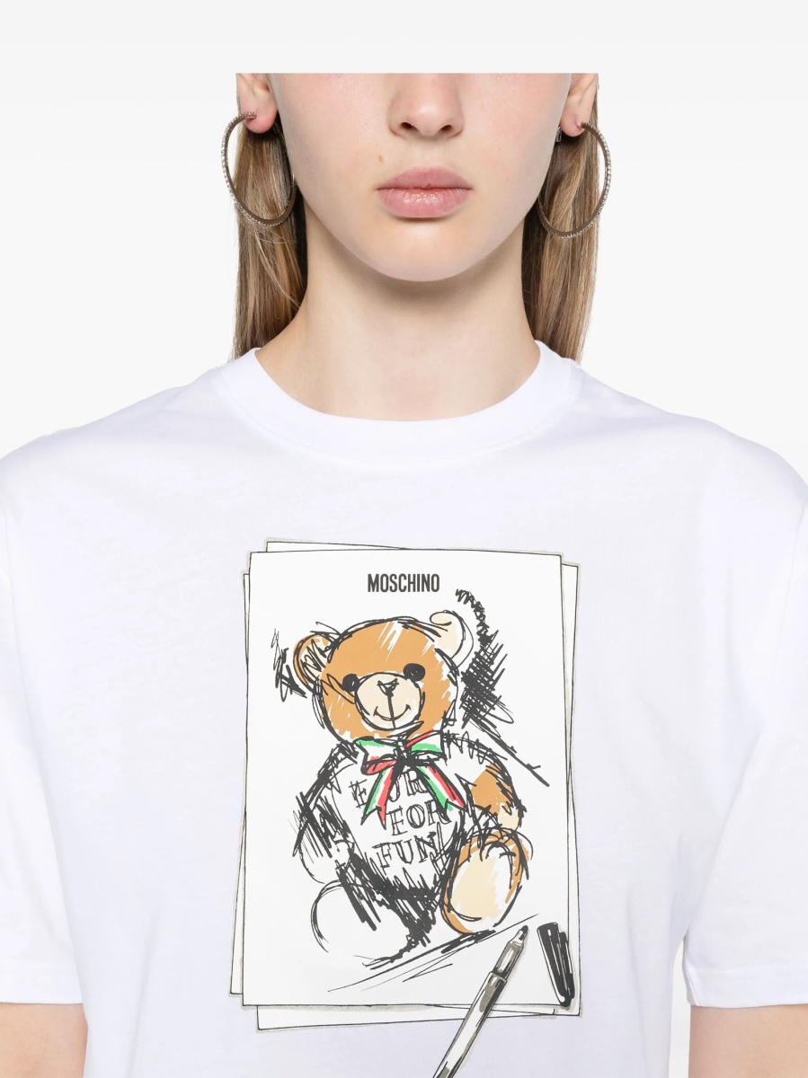 Tricou Moschino alb - Img 5