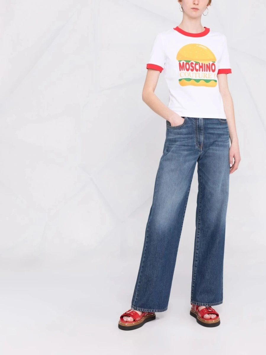 Tricou Moschino alb - Img 4