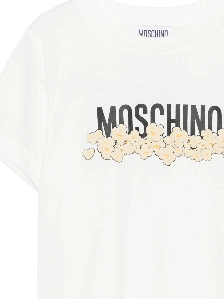 Tricou MoschinoS alb din bumbac - Img 5