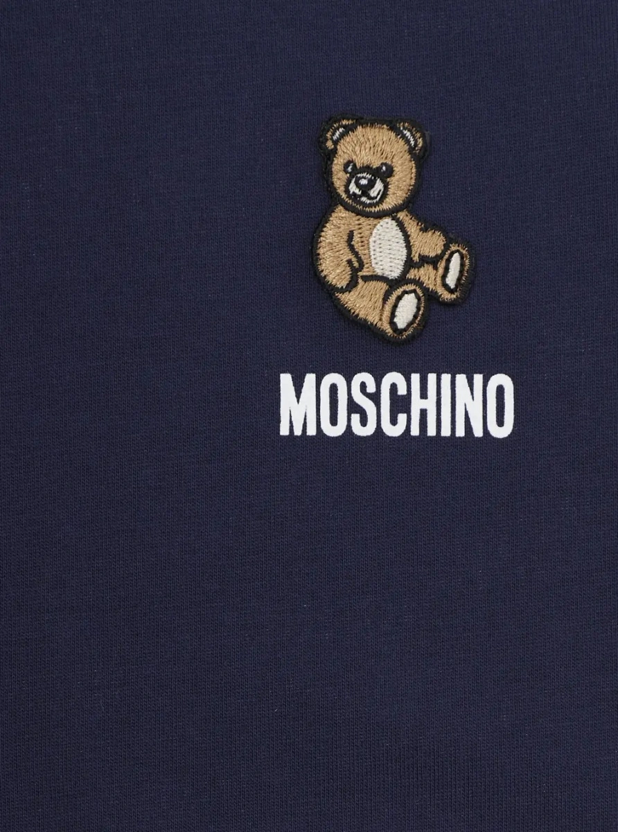 Tricou MoschinoS albastru din bumbac - Img 3