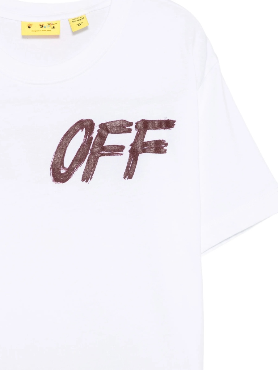 Tricou Off-White alb din bumbac - Img 3