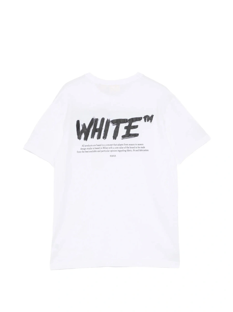 Tricou Off-White alb din bumbac - Img 4