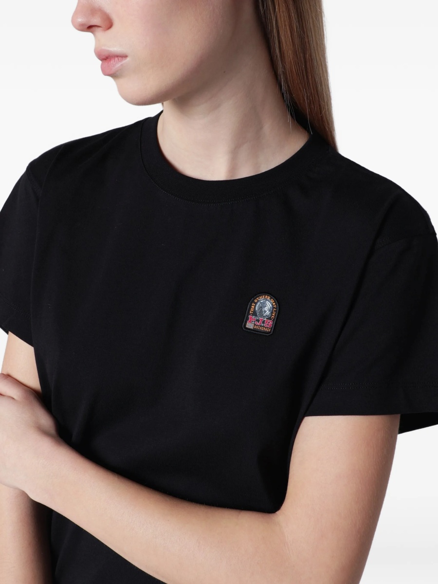 Tricou Parajumpers negru din bumbac - Img 4