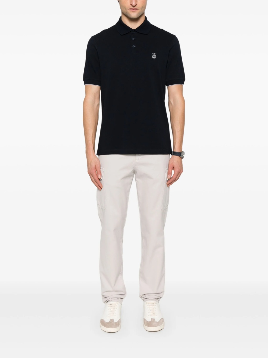 Tricou Polo Brunello Cucinelli albastru - Img 2