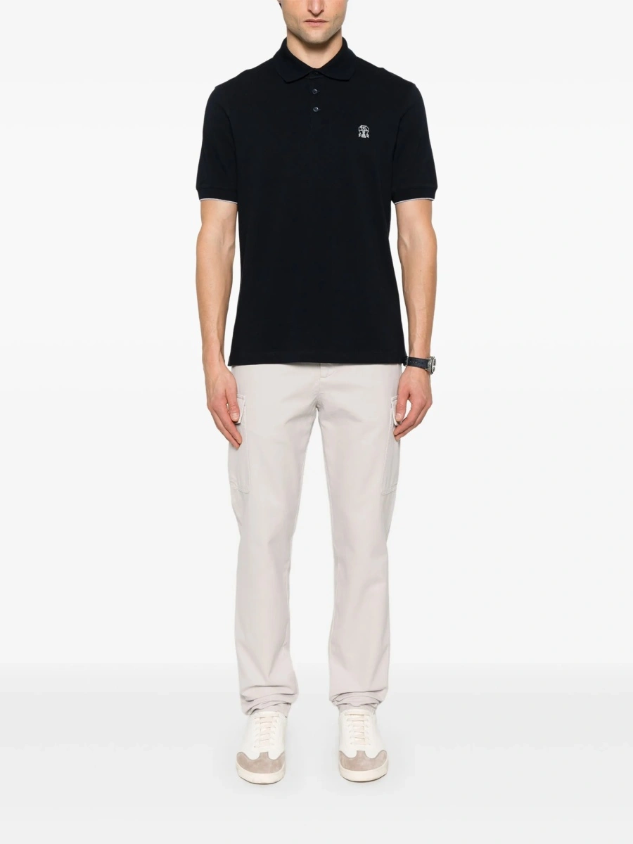 Tricou Polo Brunello Cucinelli albastru - Img 2