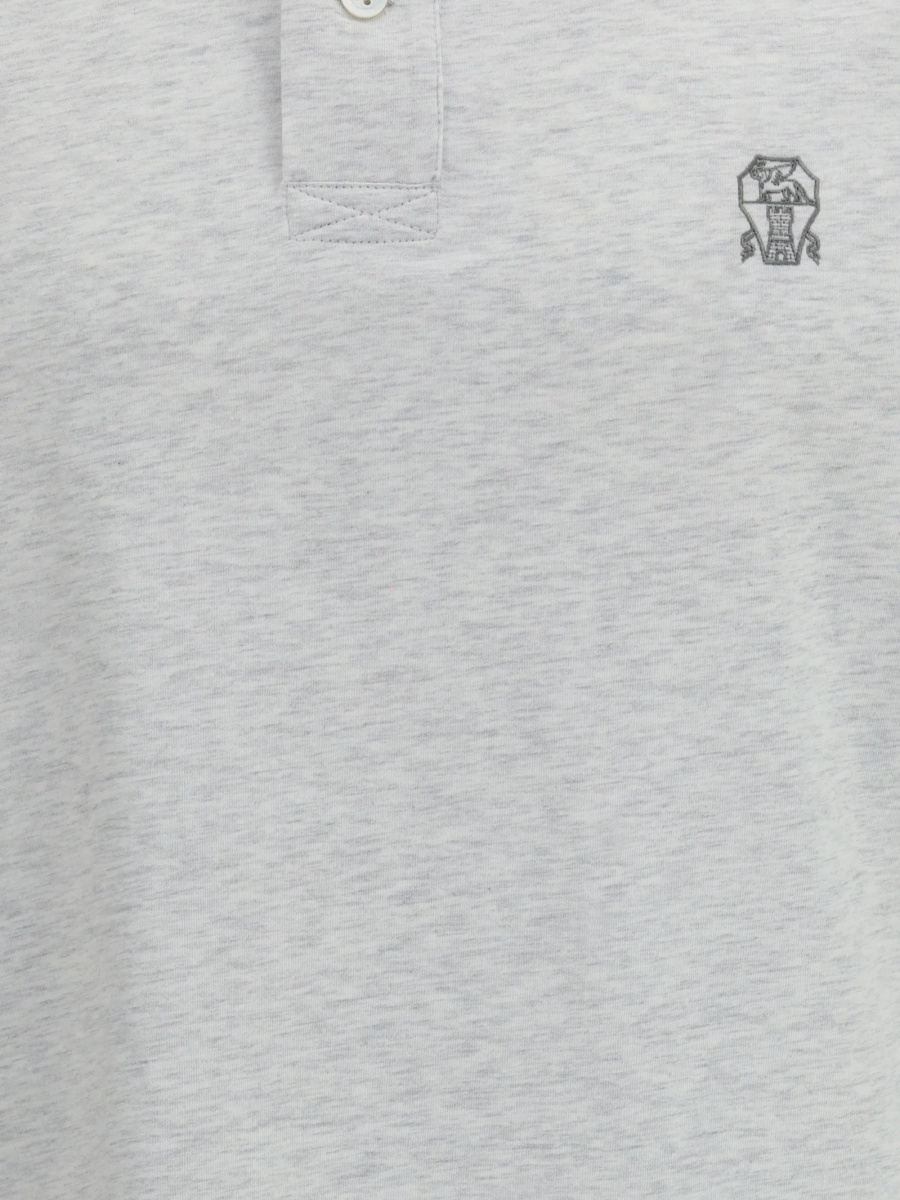 Tricou Polo Brunello Cucinelli gri - Img 3