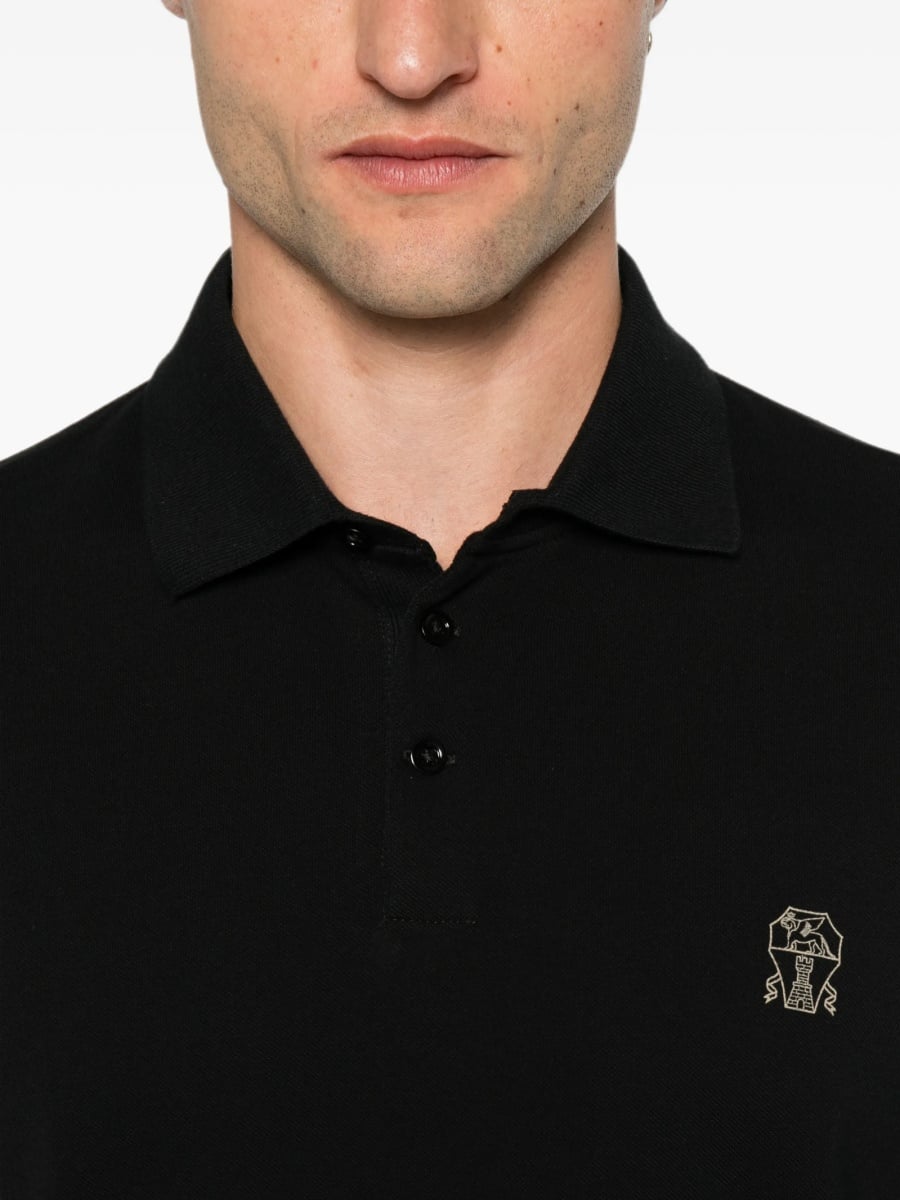 Tricou Polo Brunello Cucinelli negru - Img 5