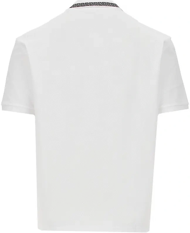 Tricou Polo Cotton polo shirt with Greca motif - Img 3