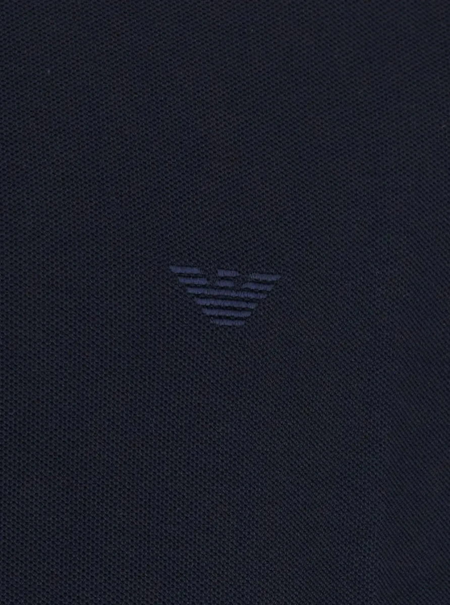 Tricou polo Emporio Armani albastru din bumbac - Img 3
