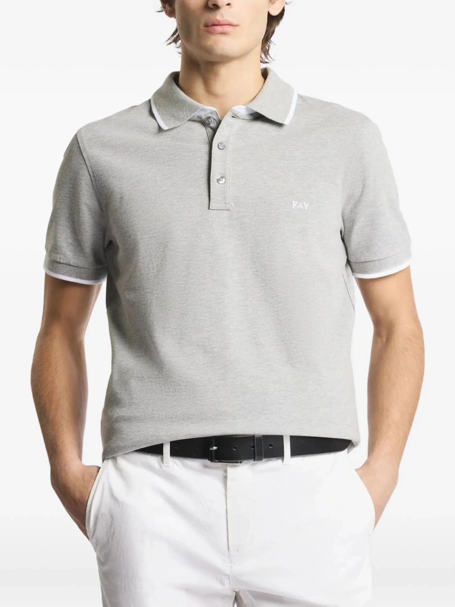 Tricou Polo Fay gri - Img 2
