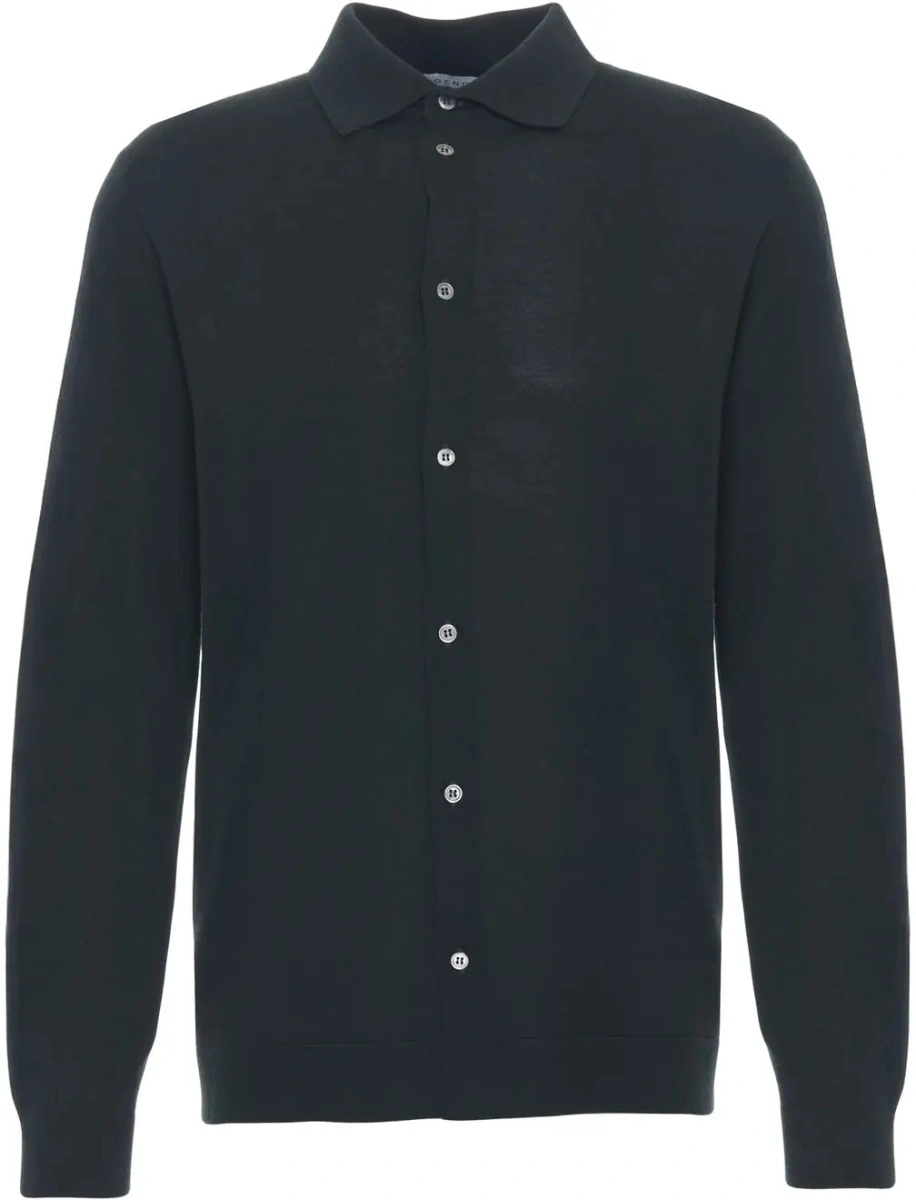 Tricou polo Gender verde din lana - Img 2