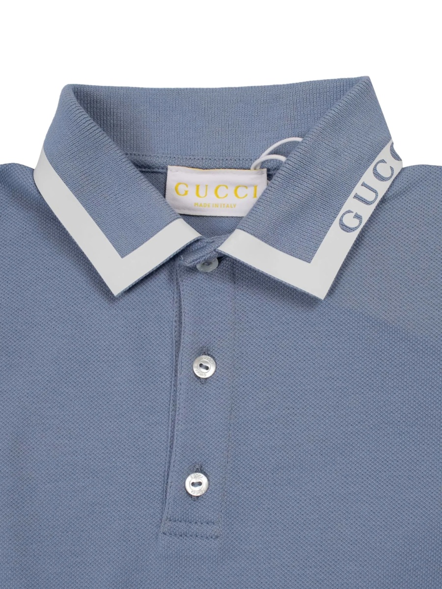 Tricou Polo Gucci albastru - Img 3