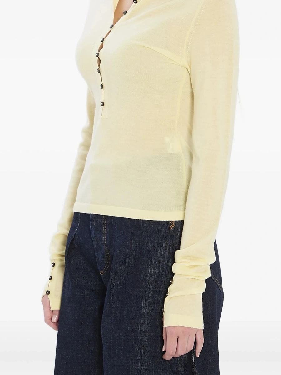 Tricou Polo JACQUEMUS galben - Img 2