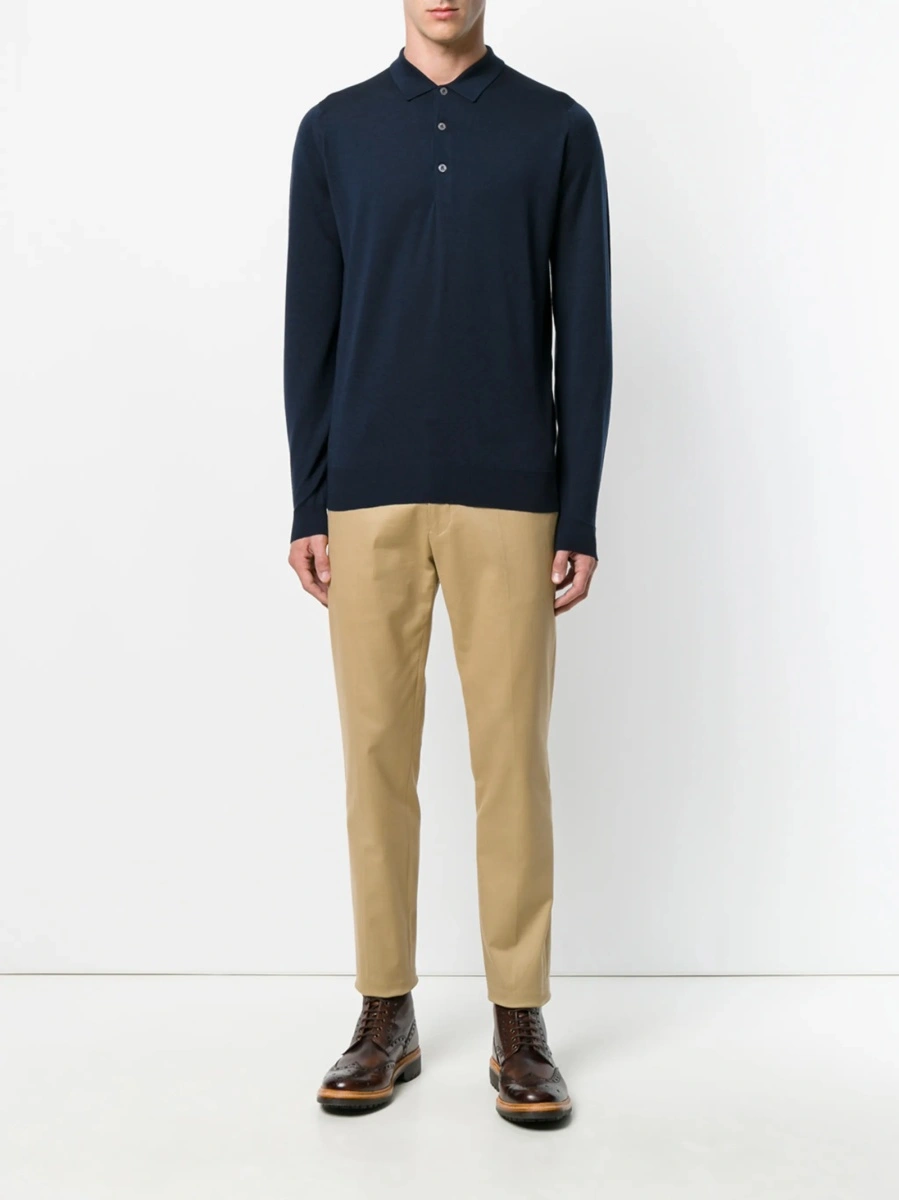 Tricou Polo John Smedley albastru - Img 2