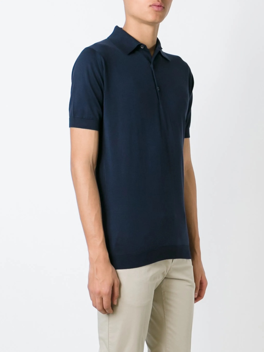 Tricou Polo John Smedley albastru - Img 2