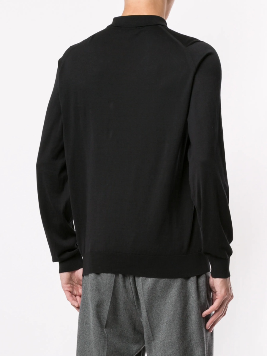 Tricou Polo John Smedley negru - Img 4
