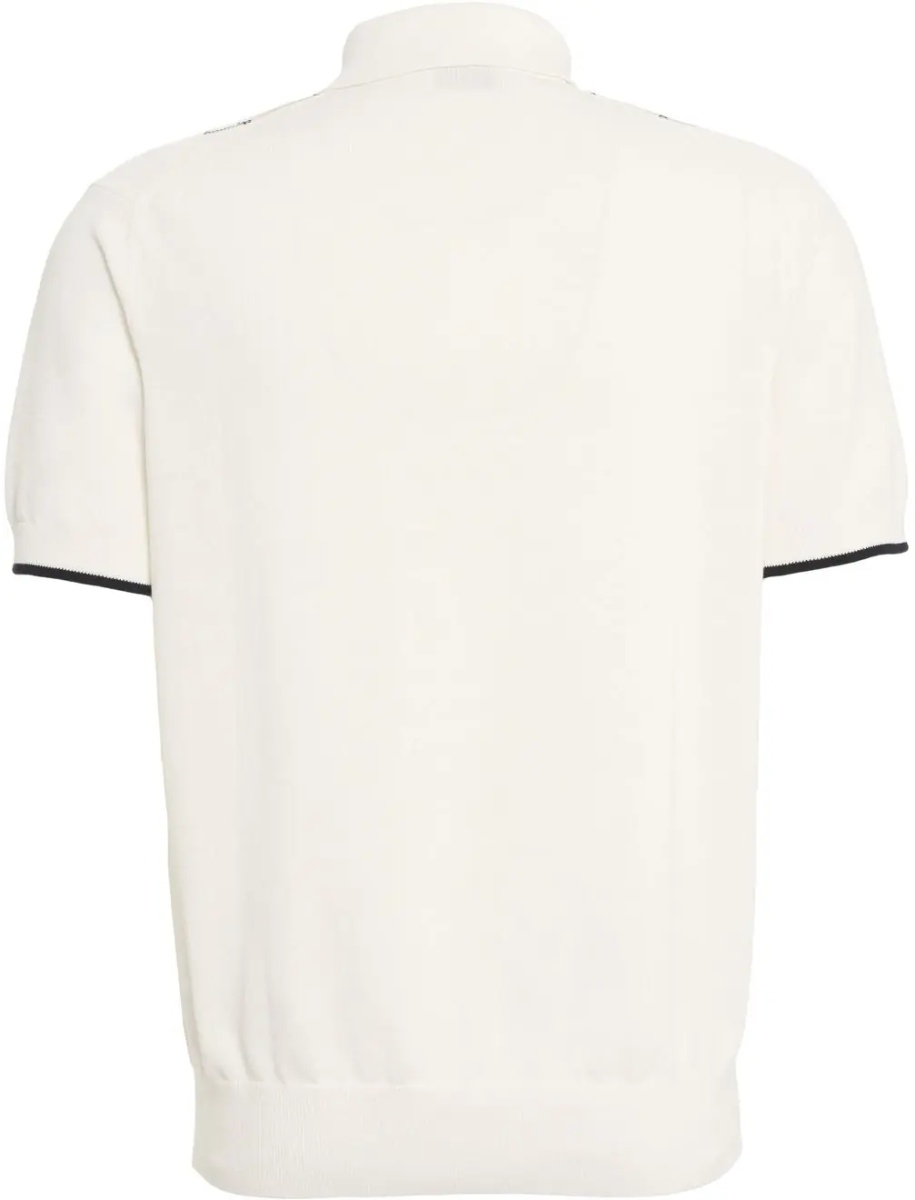 Tricou Polo Knit polo shirt with argyle pattern - Img 3