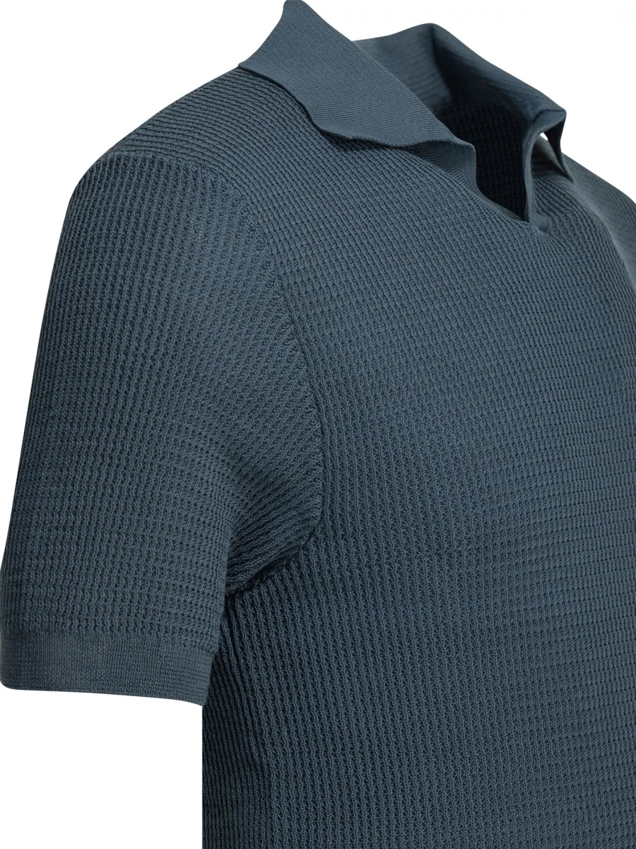 Tricou Polo "Mercedes 300" buttonless polo shirt - Img 4