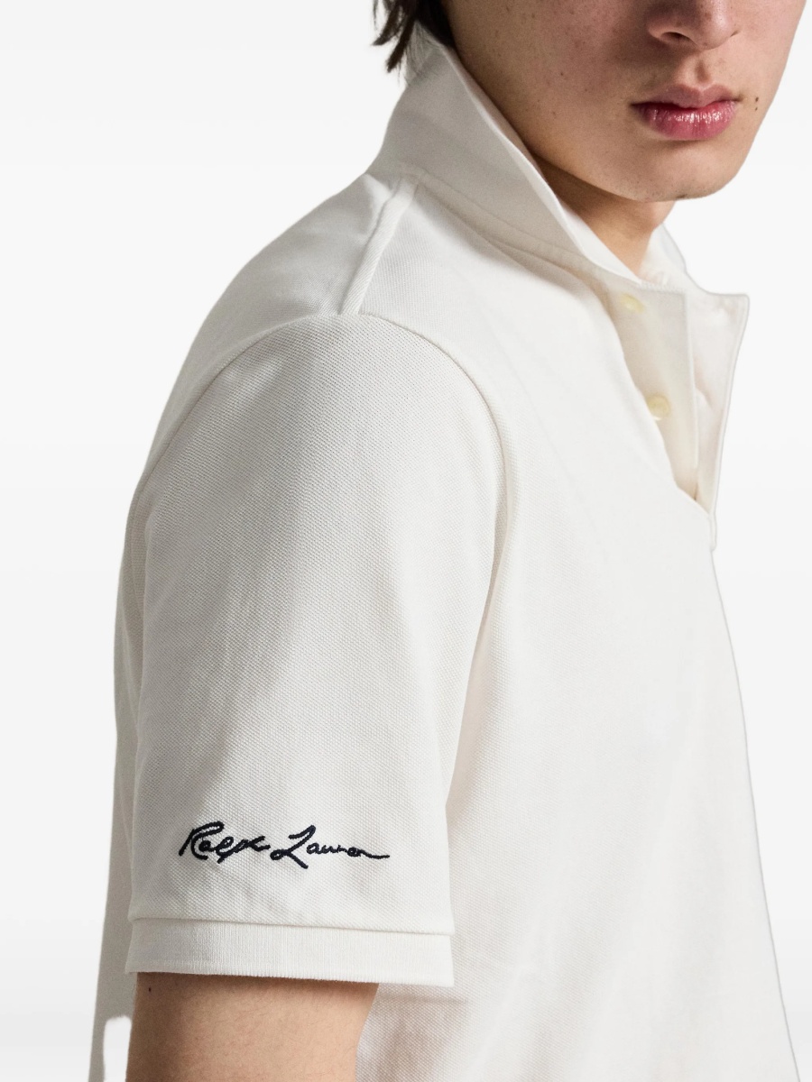 Tricou Polo Ralph Lauren alb din bumbac - Img 5