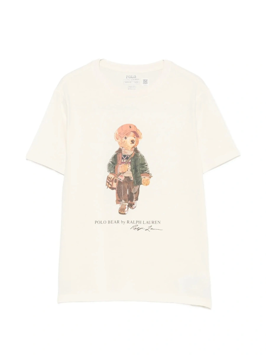 Tricou Polo Ralph Lauren 'Polo Bear' bej din bumbac - Img 6