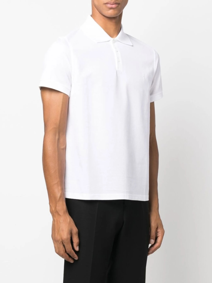 Tricou Polo Saint Laurent alb - Img 3