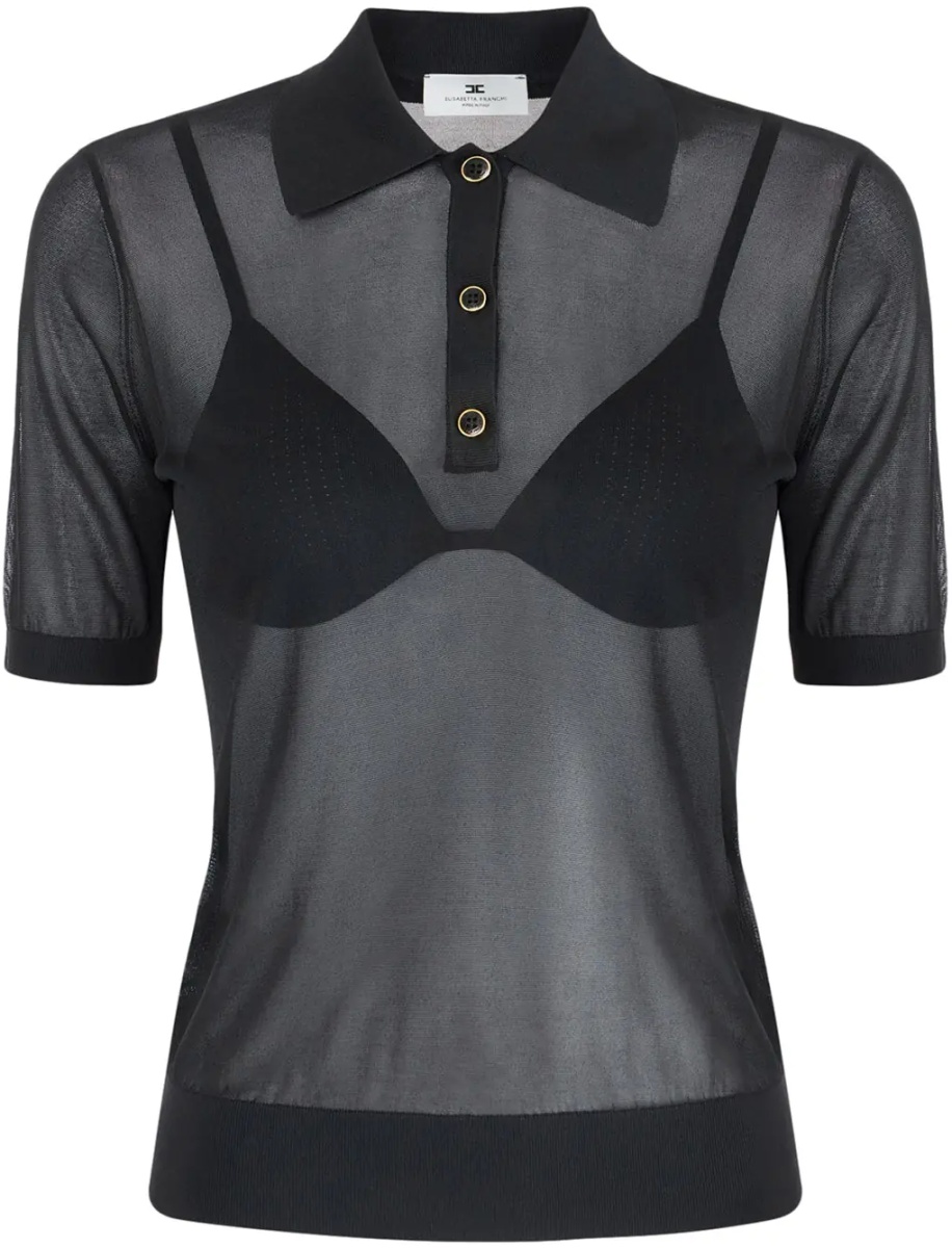 Tricou Polo Semi-transparent polo shirt - Img 2