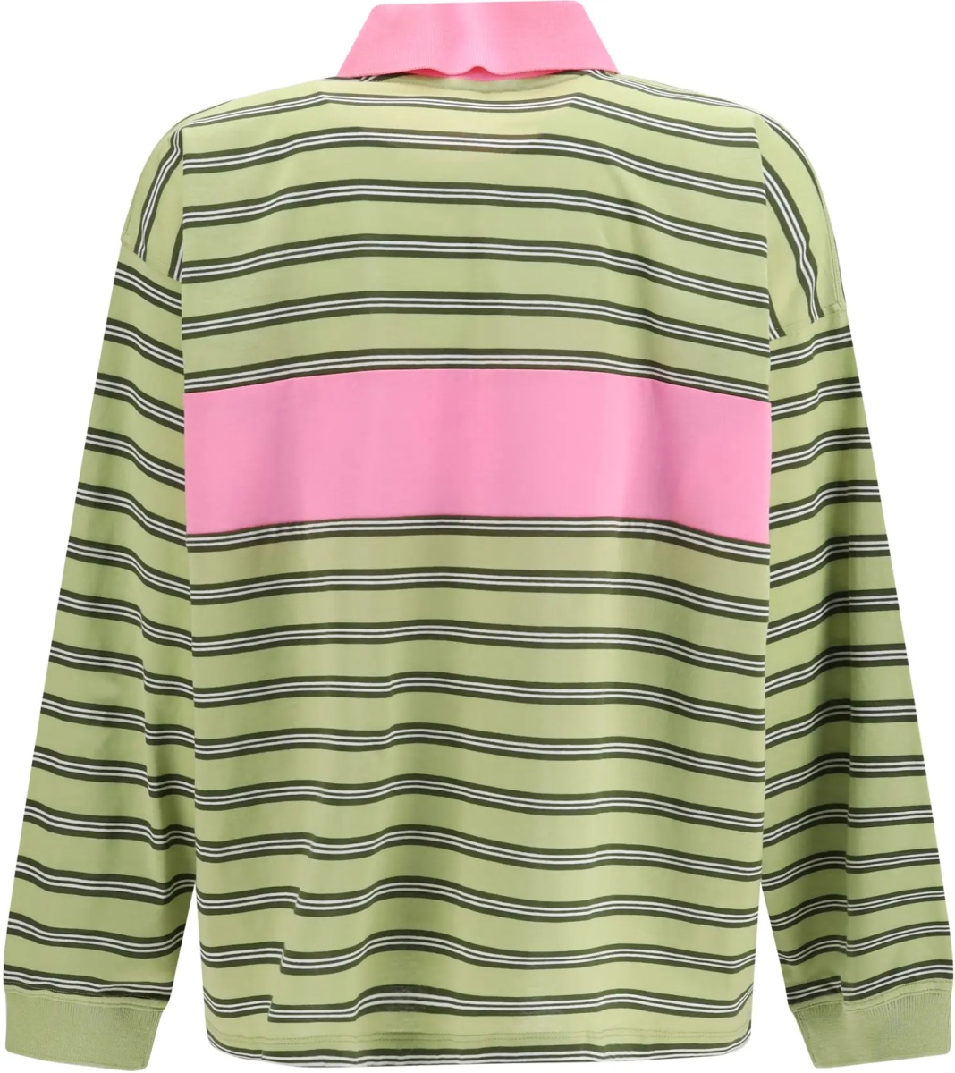 Tricou Polo Striped intarsia cotton Polo with embroidered logo - Img 2
