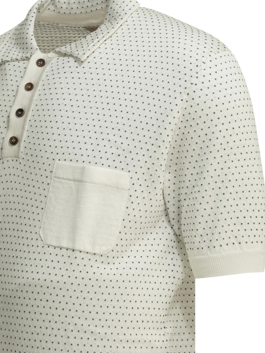 Tricou Polo Textured knit polo shirt buttons - Img 4