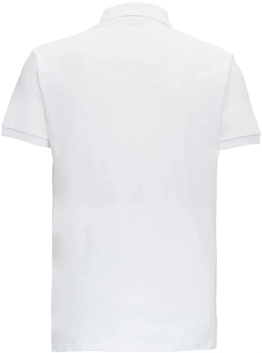 Tricou Ralph Lauren alb din bumbac 'Custom Fit' - Img 2