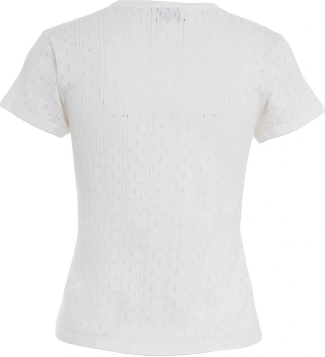 Tricou Soft Goat alb 'Pointelle' - Img 3