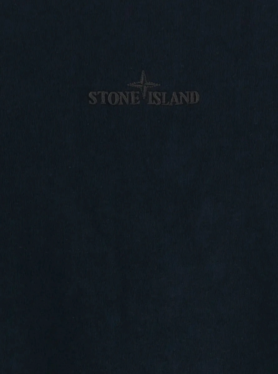 Tricou Stone Island albastru din bumbac - Img 3