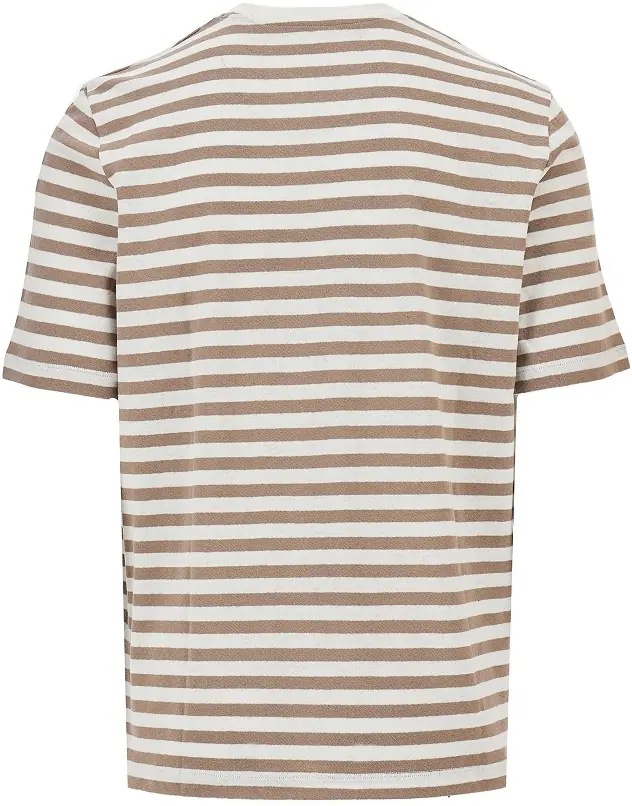 Tricou Striped cotton and linen T-shirt - Img 3